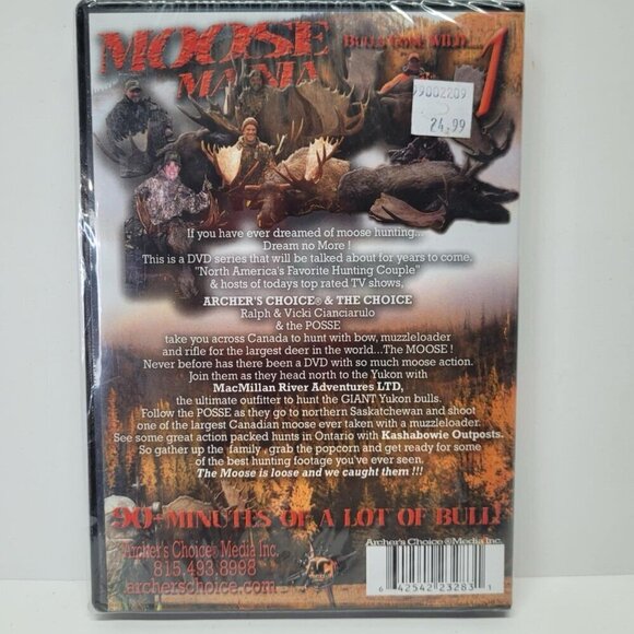 Moose Mania: Bulls Gone Wild 1 (DVD) Archer's Choice Media Ralph Cianciarulo - Picture 2 of 5